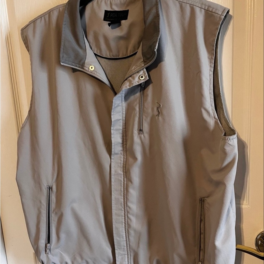 PGA Tour Gray Lightweight Vest for Outdoor golf signature EUC Large men’s